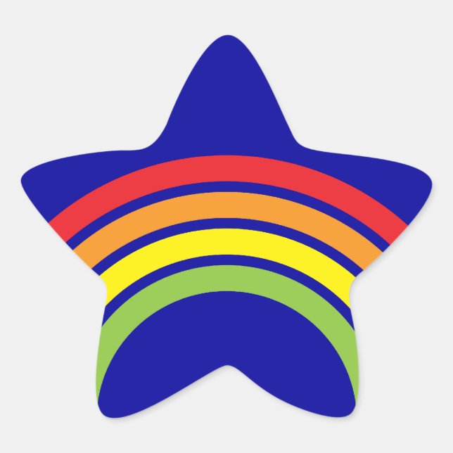 Regenbogenherz Stern-Aufkleber (Vorderseite)