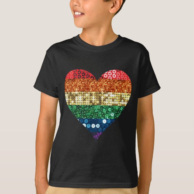 Regenbogenherz T-Shirt (Vorderseite)