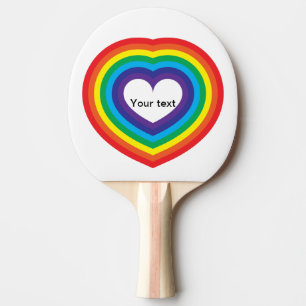 Regenbogenherz Tischtennis Schläger