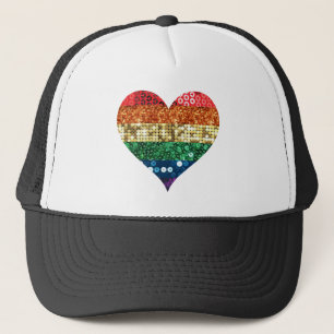 Regenbogenherz Truckerkappe