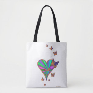 Regenbogenherz und Schmetterling