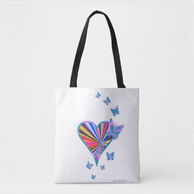Regenbogenherz und Schmetterling (Vorderseite)