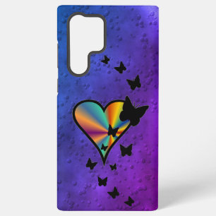 Regenbogenherz und Schmetterling Samsung Galaxy Hülle