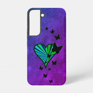 Regenbogenherz und Schmetterling Samsung Galaxy Hülle