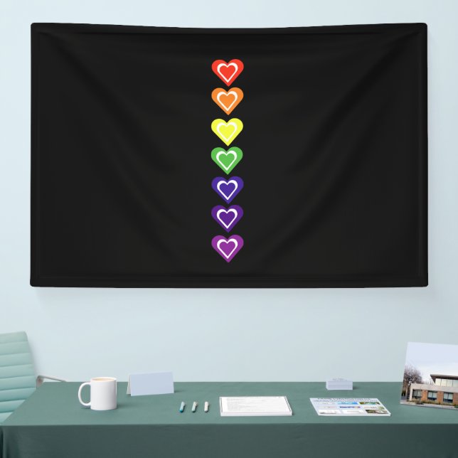 Regenbogenherzen Banner (Messe)
