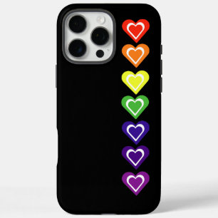 Regenbogenherzen iPhone 16 Pro Max Hülle