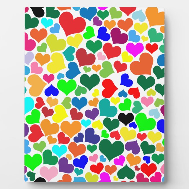 Regenbogenherzen Fotoplatte (Vorderseite)