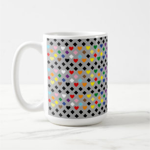 Regenbogenherzen Kaffeetasse