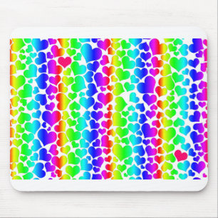 Regenbogenherzen Mousepad
