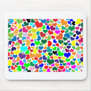 Regenbogenherzen Mousepad