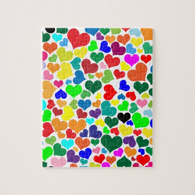 Regenbogenherzen Puzzle (Vertikal)