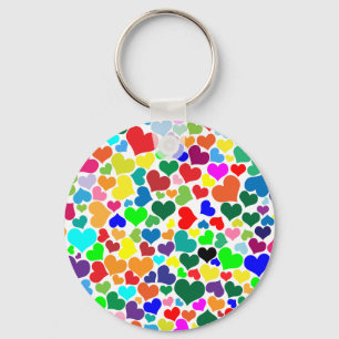 Regenbogenherzen Schlüsselanhänger