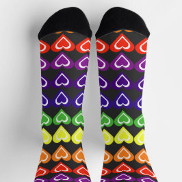 Regenbogenherzen Socken