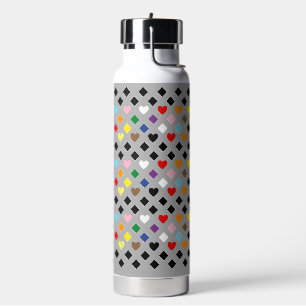 Regenbogenherzen Trinkflasche