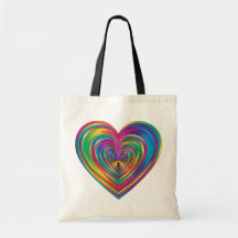 Regenbogenherztasche