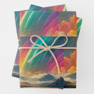 Regenbogenhimmel Geschenkpapier Set