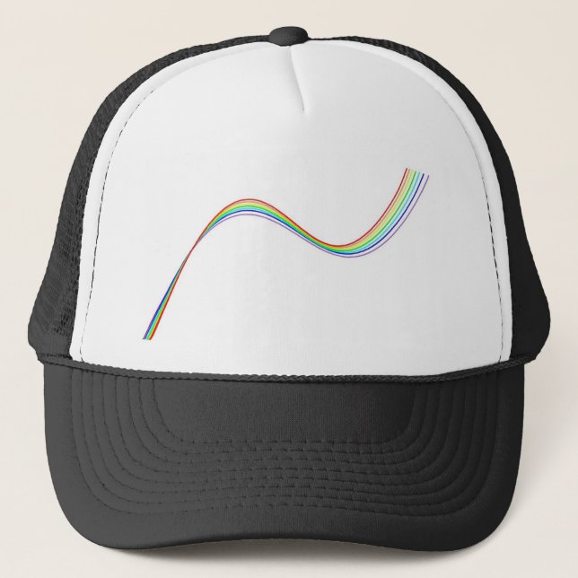 Regenbogenhyperbole Truckerkappe (Vorderseite)