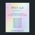 RegenbogenIMITAT Glitzer Flyer<br><div class="desc">Schönheitssalon berufliche Make-up-Künstler Flyer</div>