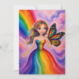 Regenbogenjungfer Feiertagskarte