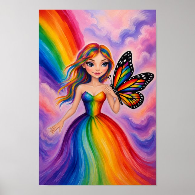 Regenbogenjungfrau Poster (Vorne)