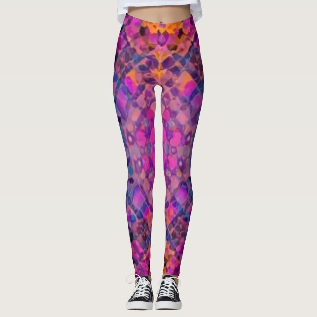 Regenbogenkaleidoskop-Leggings Leggings (Vorderseite)
