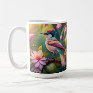Regenbogenkamm Jay Fantasy-Vogel Kaffeetasse