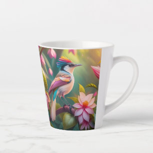 Regenbogenkamm Jay Fantasy-Vogel Milchtasse