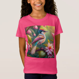 Regenbogenkamm Jay Fantasy-Vogel T-Shirt