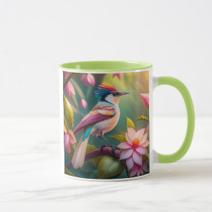 Regenbogenkamm Jay Fantasy-Vogel Tasse