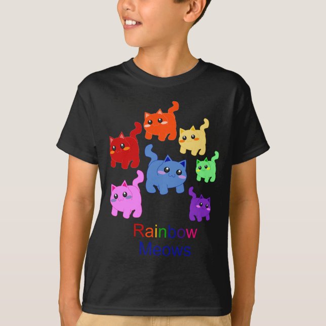 Regenbogenkätzchen! T-Shirt (Vorderseite)