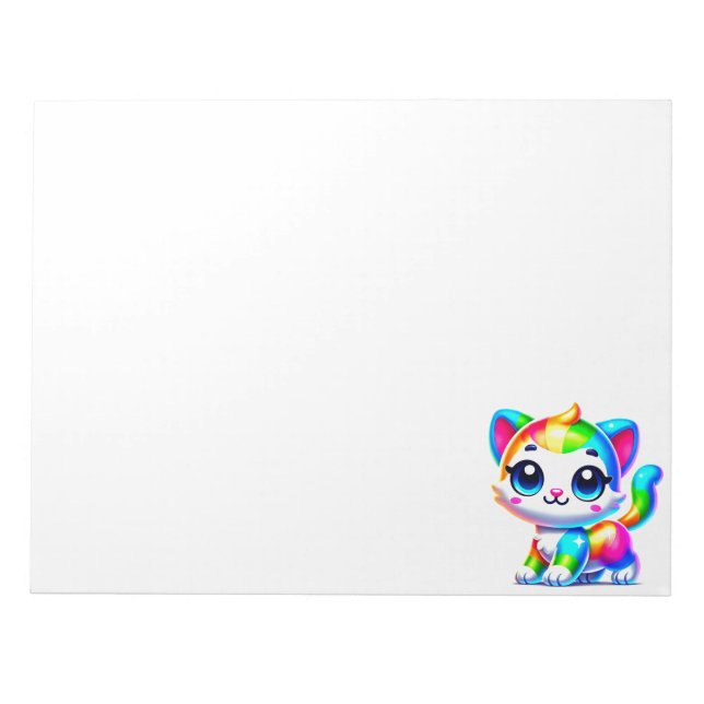Regenbogenkatze Notizblock (Vorderseite)
