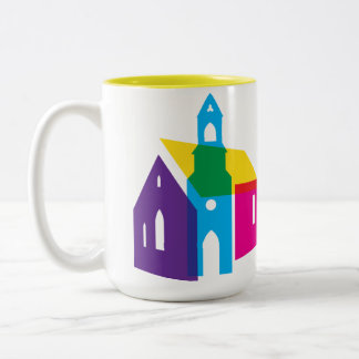 Regenbogenkirchen-Tasse Zweifarbige Tasse