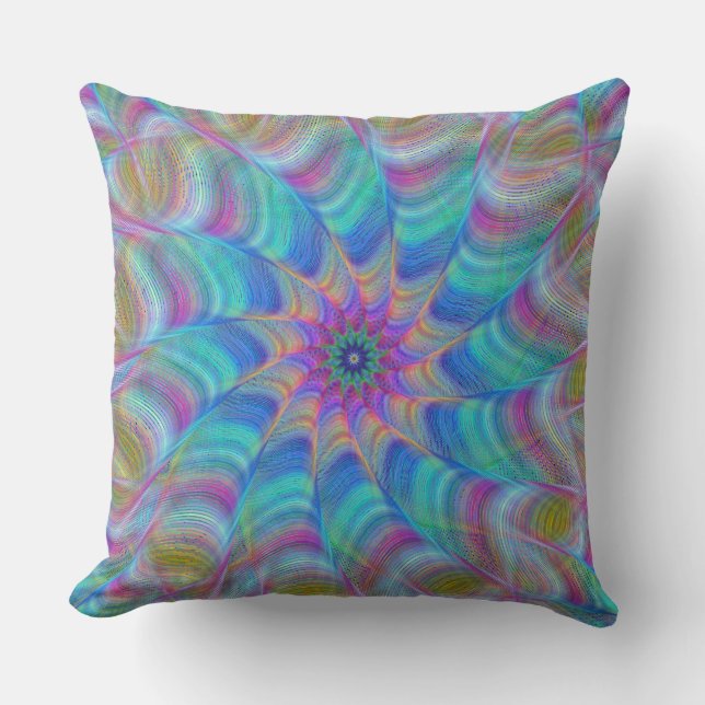 Regenbogenkissen Blume Kissen (Vorderseite)