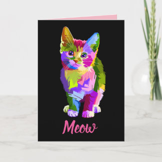 Regenbogenkitten-Grußkarte Karte