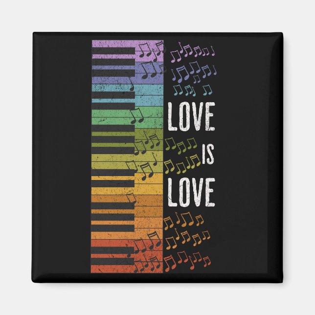 Regenbogenklavier Magnet (Vorne)