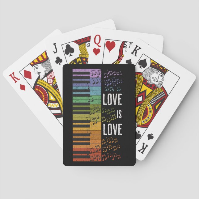 Regenbogenklavier Spielkarten (Rückseite)