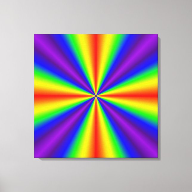 Regenbogenkreuz Leinwanddruck (Vorderseite)