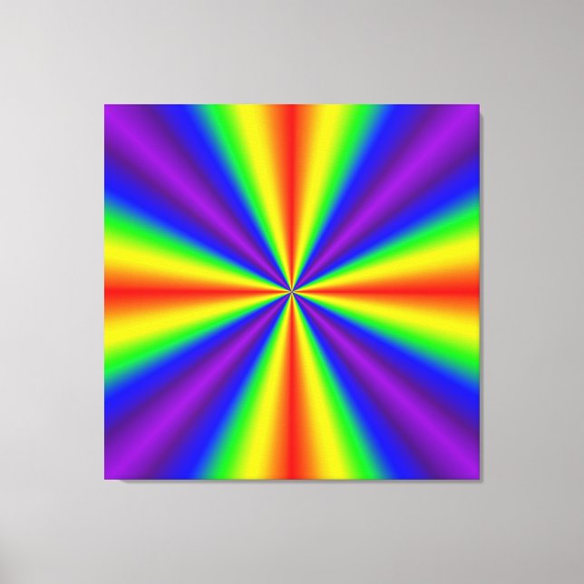 Regenbogenkreuz Leinwanddruck (Vorderseite)