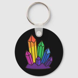 Regenbogenkristallcluster-Schlüsselanhänger Schlüsselanhänger