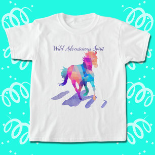 Regenbogenkubismus, das Wilde Pferd Tri-Blend Shirt