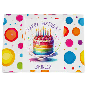 Regenbogenkuchen Alles Gute zum Geburtstag Große Geschenktüte