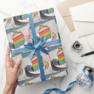Regenbogenkuchen Geschenkpapier