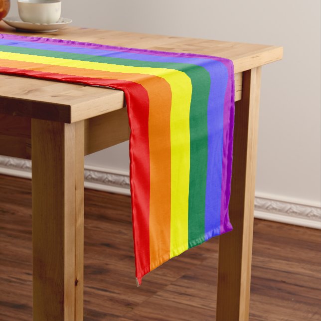 Regenbogenläufer Kurzer Tischläufer (Beispiel)