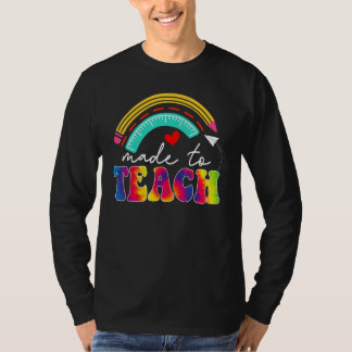 Regenbogenleopard, der den Lehrer an den Unterrich T-Shirt
