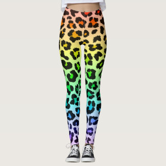 Regenbogenleoparden Leggings