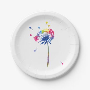 Regenbogenleuchter Pappteller