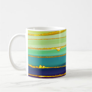 Regenbogenlinien: abstrakte Luxuskomposition. Kaffeetasse