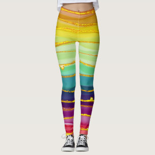 Regenbogenlinien: abstrakte Luxuskomposition. Leggings