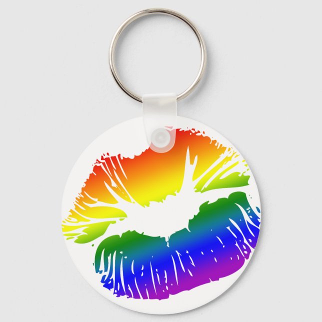 Regenbogenlippen 1 schlüsselanhänger (Vorderseite)