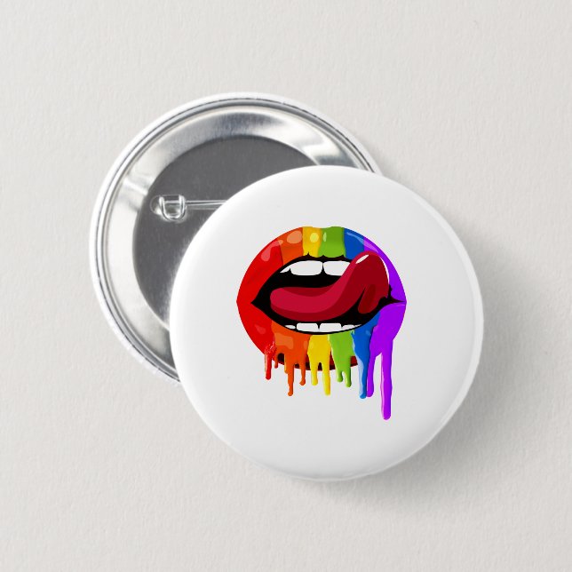 REGENBOGENLIPPEN BUTTON (Vorne & Hinten)